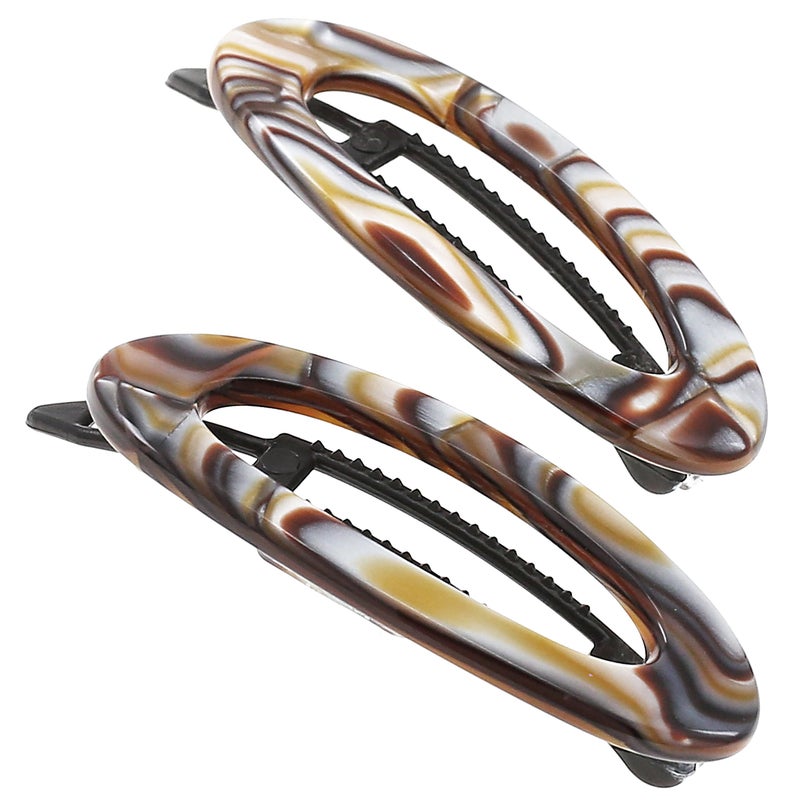 Camila Paris CP3367 French Hair Barrette Clip for Women, Handmade, Onyx, Side Slide-in Metal-Free Closure Strong Hold Grip Hair Clips for Girls, No Slip Durable Hair Accessories, Made in France - Image 1