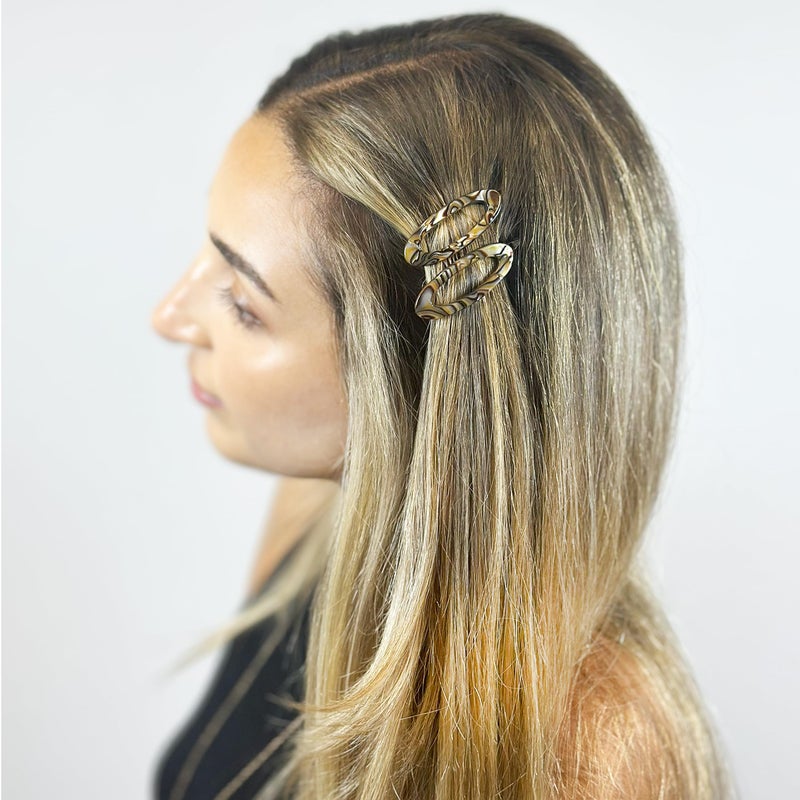 Camila Paris CP3367 French Hair Barrette Clip for Women, Handmade, Onyx, Side Slide-in Metal-Free Closure Strong Hold Grip Hair Clips for Girls, No Slip Durable Hair Accessories, Made in France - Image 2