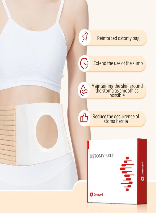 DERAYMI Ostomy Belt for Men Women, Medical Colostomy Ileostomy Waist Support Belt Abdominal Waistbands Binder Brace for Preventing Parastomal Hernia Stoma Opening (XL - Image 2