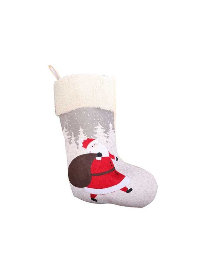Christmas Stockings, Grey Santa-46x30x23cm, China