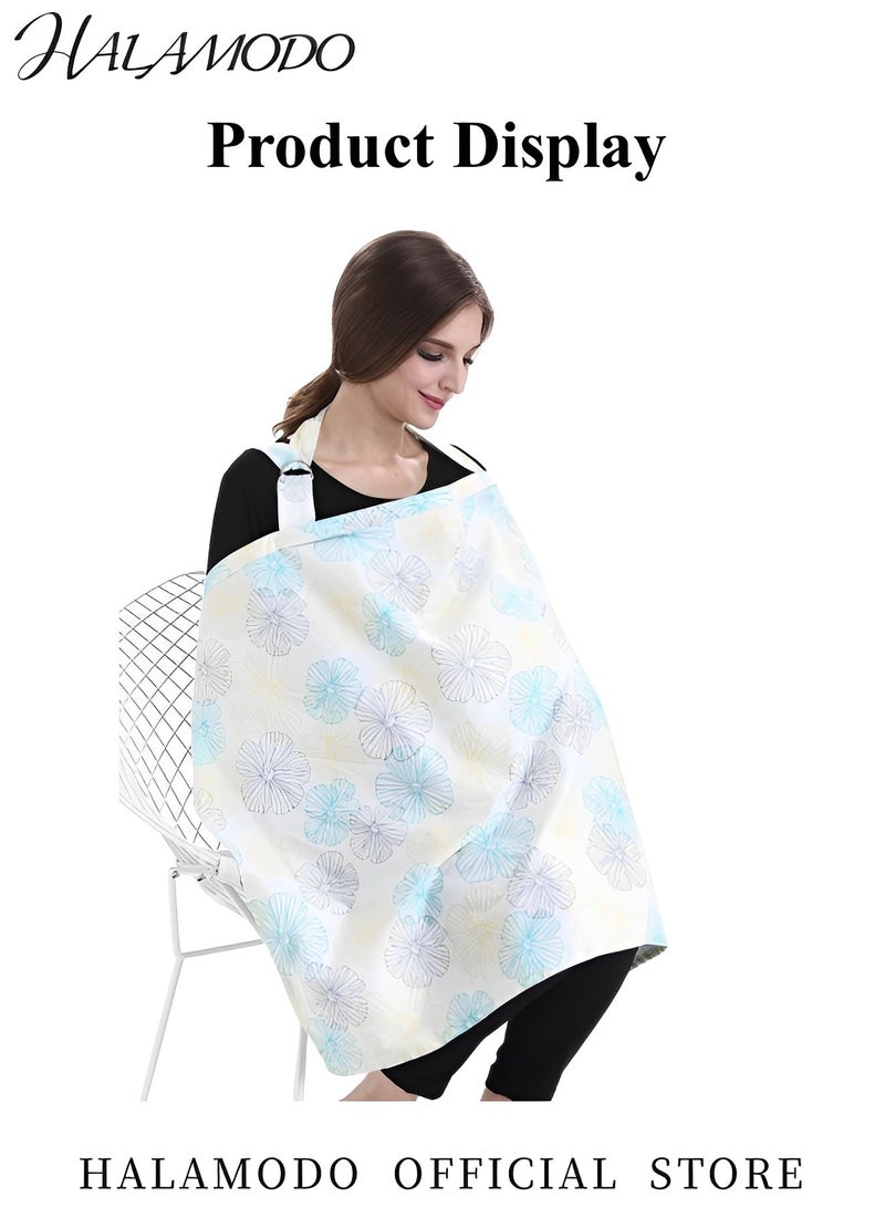 غطاء الرضاعة أغطية الرضاعة الخصوصية للرضاعة الصدرية غطاء كامل خفيف الوزن قابل للتنفس غطاء قطن موسلين غطاء قطن للرضاعة مريلة الرضاعة - Image 3