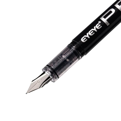 EYEYE Disposable Fountain Pens Fine Point, 8 Pack Black Pens for Writing, Stainless Steel Nib, Smooth Writing for Journaling, Drafting, Sketching, Doodling & Office Supplies - Image 2