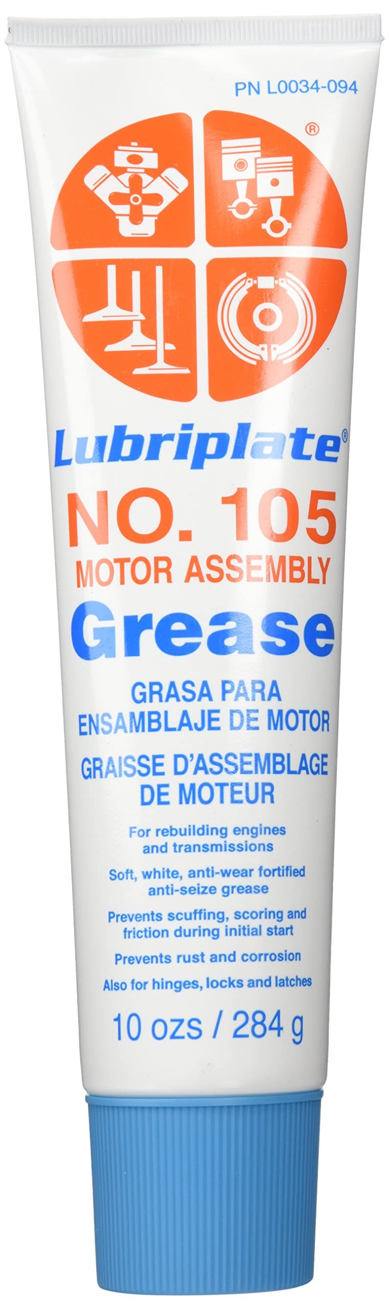 LUBRIPLATE Engine Asssembly Grease C105 sold each. Huge 10 oz. tube! - Image 3