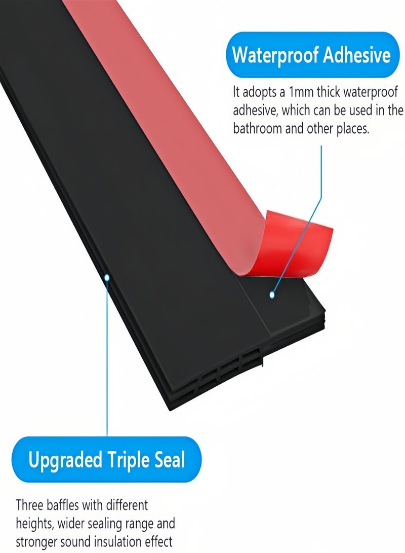 كيفن سدادة مسودة الباب، ختم تحت الباب بطول 120 سم، ممسحة الباب للأبواب الخارجية والداخلية، مانع مسودة الباب السفلي للغبار وعزل الضوضاء - Image 5