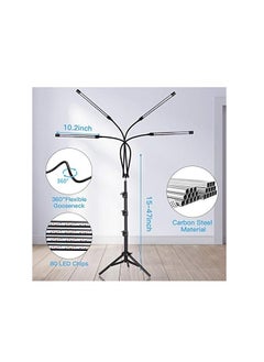 Midwest Grow Lights with Stand, 80 LED Floor Grow Light for Indoor Plants with Red Blue & Mixed Spectrum,Plant Growing Lamps with 10 Dimmable Levels, 3/9/12H Timer,3 Light Modes,Tripod Adjustable  - Image 3