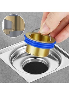 Oasisgalore Toilet Floor Drain Deodorizing Core, Drain Plug Bathroom Tub, Anti-Backflow Drain Core Deodorant Plug, Floor Filter Plug Drain Core (Color : Gold, Size : 2pc)  - Image 3