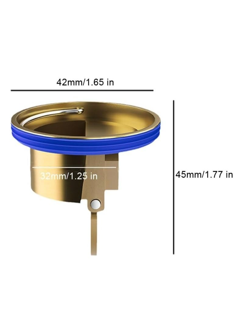 Oasisgalore - Toilet Floor Drain Deodorizing Core, Drain Plug Bathroom Tub, Anti-Backflow Drain Core Deodorant Plug, Floor Filter Plug Drain Core (Color : Gold, Size : 2pc) - Image 1