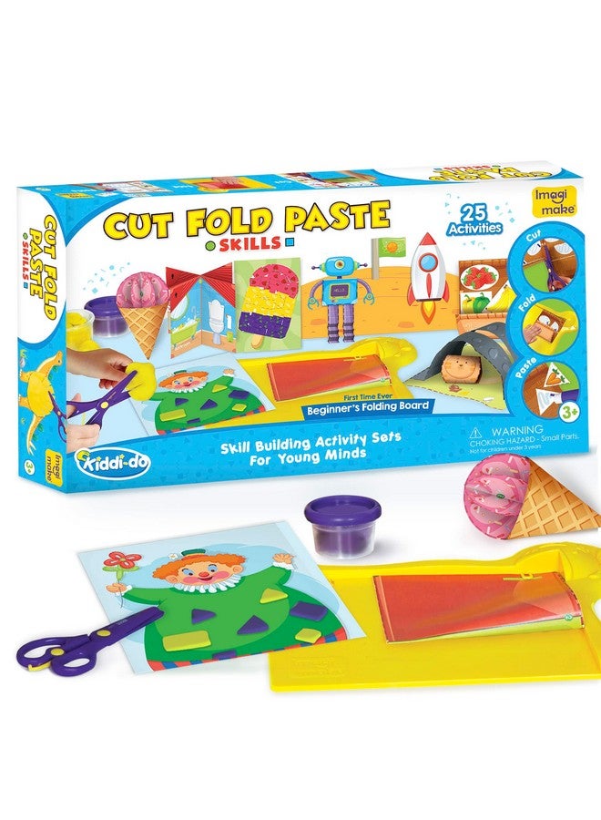 إيماجيميك مهارات قص الورق باستخدام مقص إيماجيميك | قص، طي، ولصق | ألعاب تعليمية للأطفال من سن ٣ سنوات فما فوق | ألعاب مونتيسوري | تنمية المهارات الحركية الدقيقة | هدية للأولاد والبنات بعمر ٣ سنوات، متعددة الألوان - Image 1