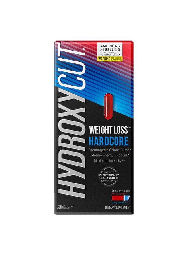 Hydroxycut Hardcore - 60 Rapid-Release Capsules - Thermogenic Calorie Burn, Extreme Energy + Focus, Maximum Intensity - for Women & Men - Image 1