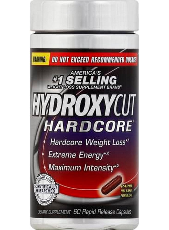 Hydroxycut Hardcore - 60 Rapid-Release Capsules - Thermogenic Calorie Burn, Extreme Energy + Focus, Maximum Intensity - for Women & Men - Image 4