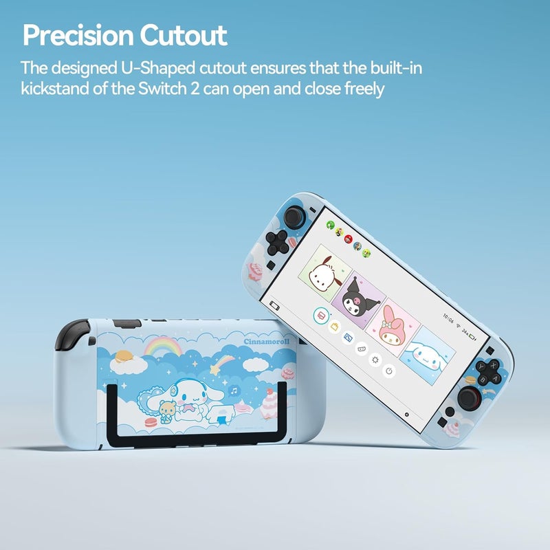 Kuitmor Dockable PC Protective Case Compatible with Switch 2 Model 2025, All-Round Protection Hard Protective Shell for Switch 2 2025 Accessories (Blue) - Image 4