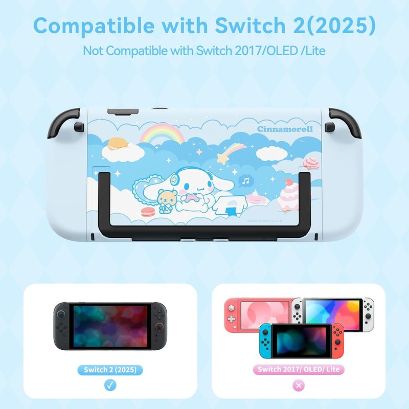Kuitmor Dockable PC Protective Case Compatible with Switch 2 Model 2025, All-Round Protection Hard Protective Shell for Switch 2 2025 Accessories (Blue) - Image 2