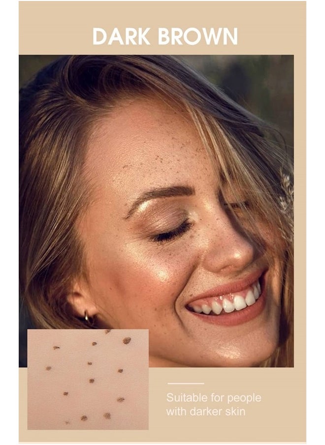 wenfeng Freckle Pen,2 Colors Natural Lifelike Fake Freckles Makeup Pen,Magic Freckle Color Makeup Tool,Long-Lasting and Waterproof Dot Spot Pen Create Natural Sun-kissed Skin(Dark Brown+Light Brown)  - Image 4