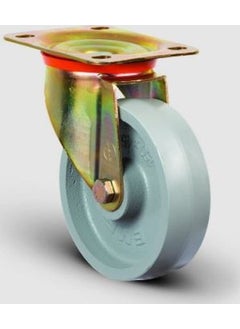 Emes Cast Medium Industrial Wheel with Swivel Plate Connection, Bushing, Diameter: 125 - Ez01 Vkv 125 