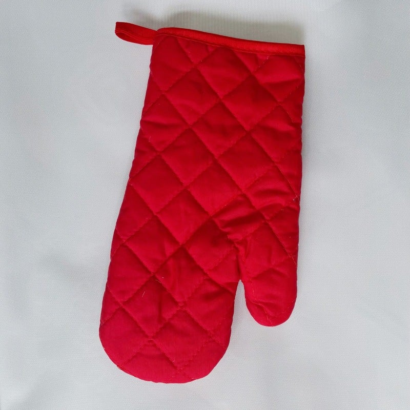 Thick Cotton Microwave Oven Gloves Red (single) - Image 1