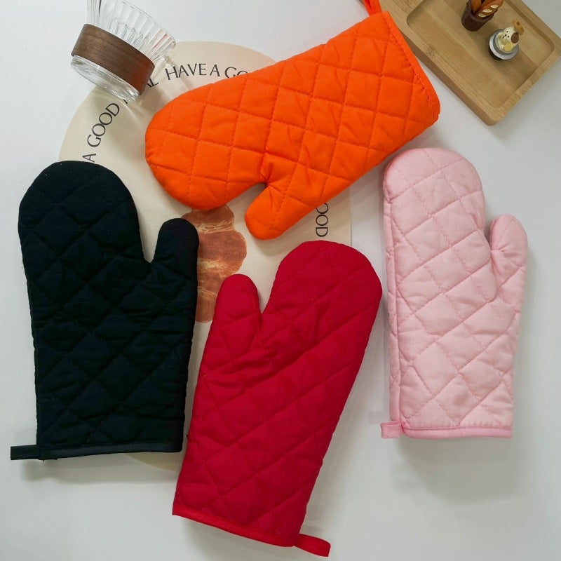 Thick Cotton Microwave Oven Gloves Red (single) - Image 3
