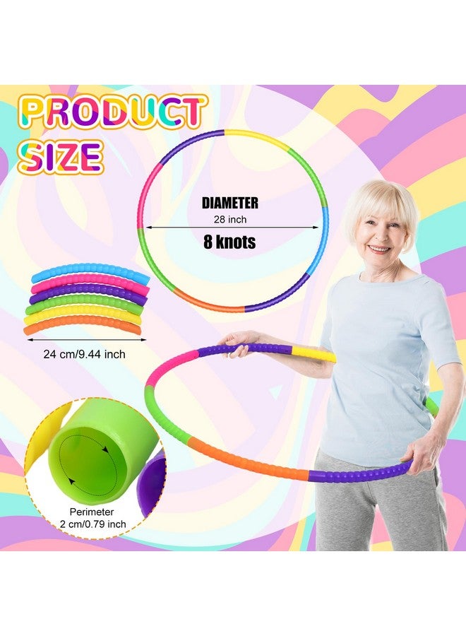 سراتي مجموعة من 6 حلقات تمارين بلاستيكية قابلة للفصل والتعديل من سرات، حلقات تثبيت متعددة الألوان، ألعاب ملعب للبنات والأولاد، رياضات، تمارين، لعب، ألعاب حفلات، إكليل عيد الميلاد، تدريب الكلاب - Image 2