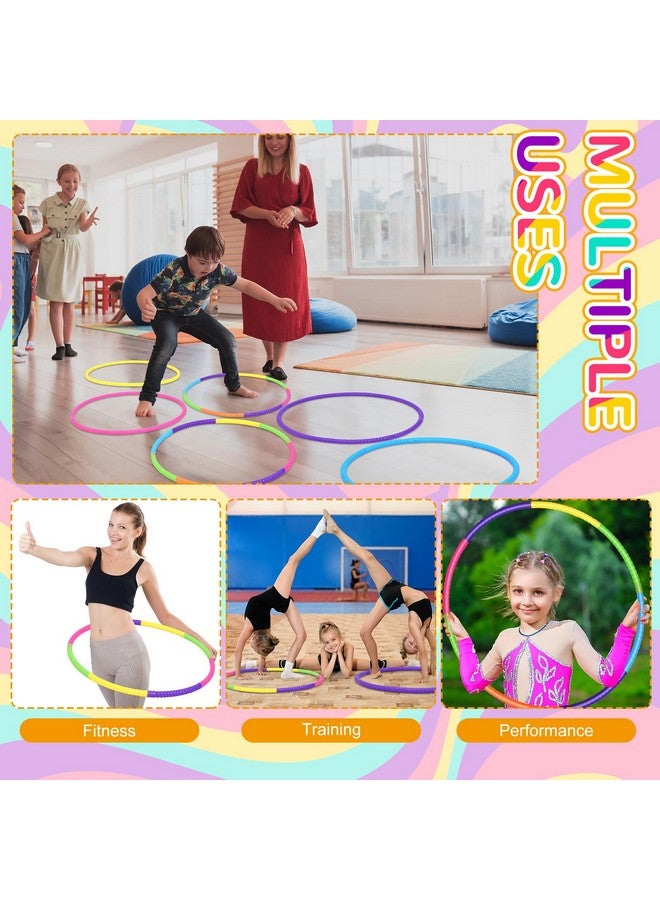 سراتي مجموعة من 6 حلقات تمارين بلاستيكية قابلة للفصل والتعديل من سرات، حلقات تثبيت متعددة الألوان، ألعاب ملعب للبنات والأولاد، رياضات، تمارين، لعب، ألعاب حفلات، إكليل عيد الميلاد، تدريب الكلاب - Image 5