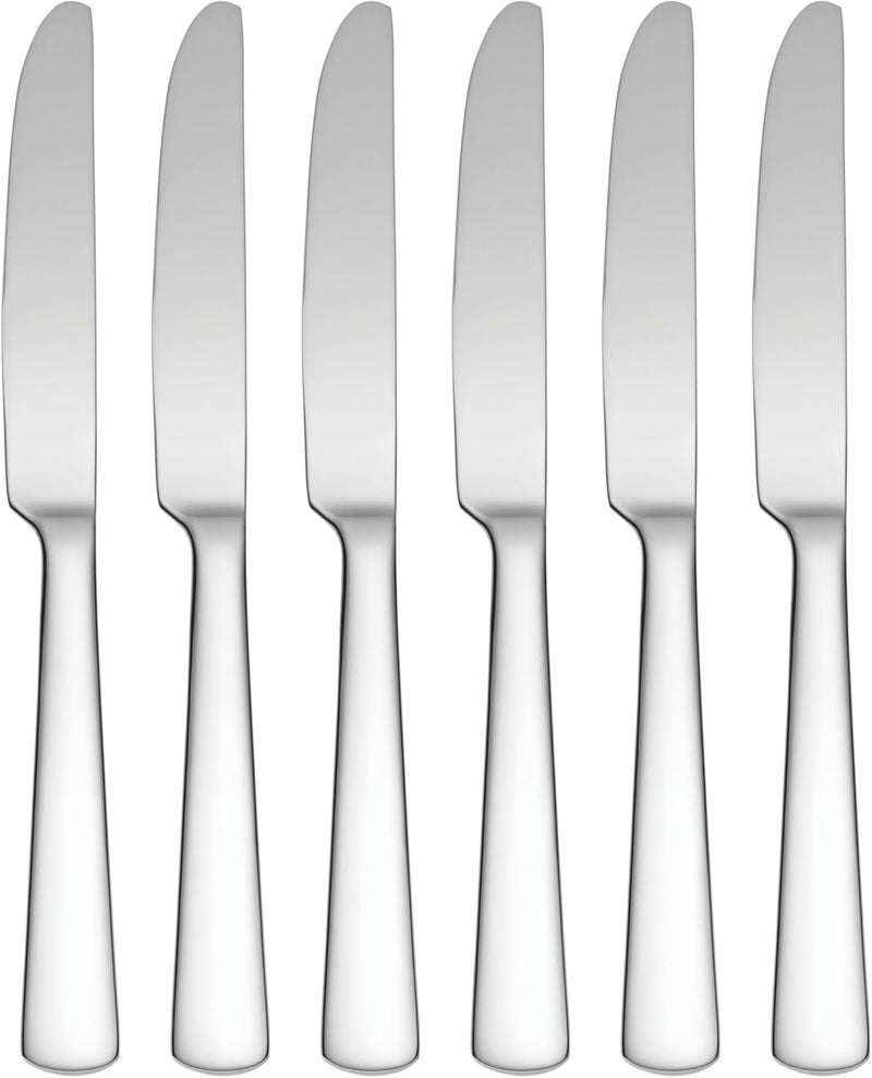 ONEIDA Aptitude Everyday Flatware Dinner Knives, Set of 6 , 18/0 Stainless Steel, Silverware Set, Dishwasher Safe - Image 1