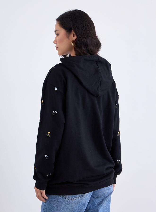 Styli Embroidered Floral Hoodie - Image 5