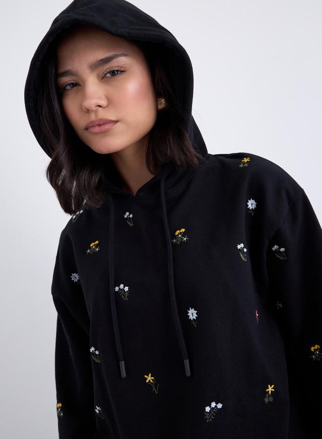 Styli Embroidered Floral Hoodie - Image 4