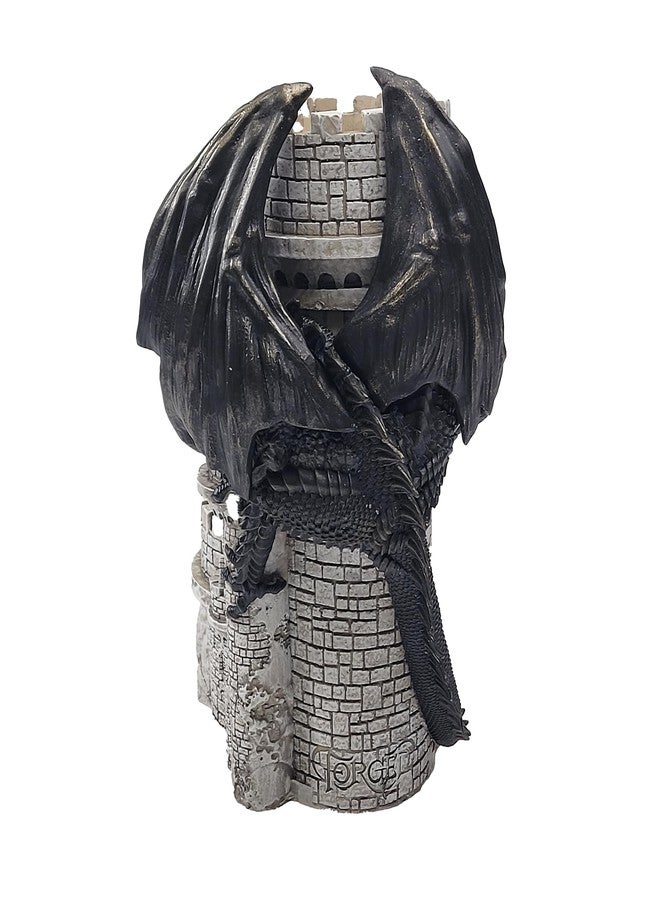 Forged Dice Co. Dragon’s Keep Dice Tower - Hand Painted Dice Rolling Tower Castle with LED Lights, Made from Heavy Duty Resin - Compatible with DND Accessories, D&D 5e, and Standard RPG Dice (Black) - Image 3