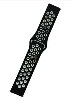 Generic 20mm Sport Silicone Watch Band For Amazfit Bip U Pro /Bip/Bip Lite/Bip S/Bip S Lite/Bip U -Black/white  - Image 3