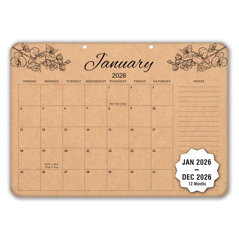 mudrit Desk Calendar 2026, 12 Months Large Calendar runs from Jan 2026 - Dec 2026, Big Blotter Desk Pad for Office, Home, Business, Academic: Size 12" X 17" - Image 1