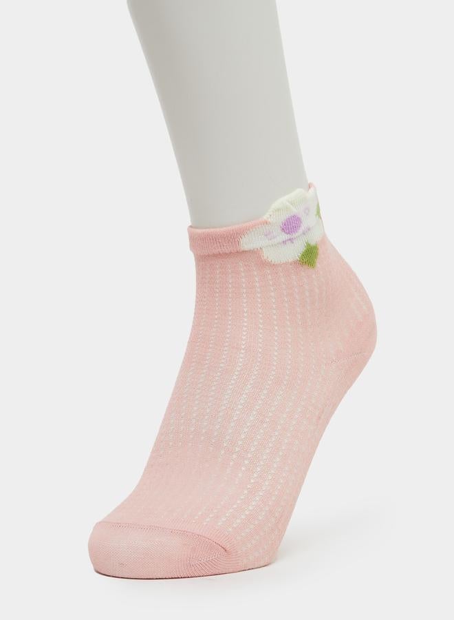 Styli Pack of 5 - Girls Flower Pattern Socks - Image 4