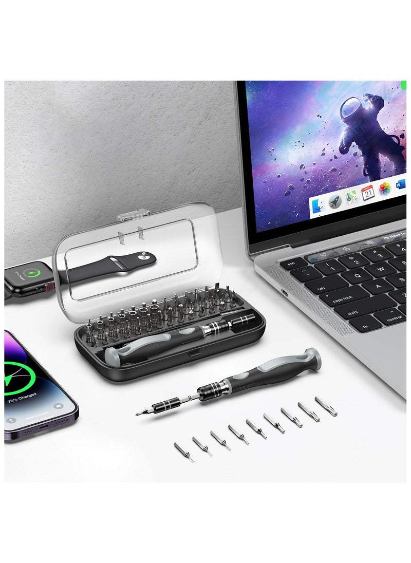 General - Precision Screwdriver Set 48 in 1 Magnetic Screwdriver Set Kit with 41 Magnetic Drill Bits for Repair Phone Watch Switch Computer - Image 1