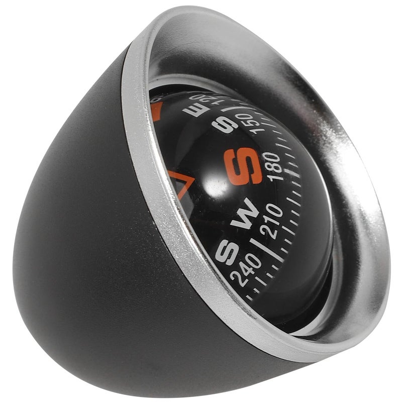 Car Dashboard Compass Ball With Double Sided Tape Black Navigation Tool For Vehicle Boat Interior - Image 2