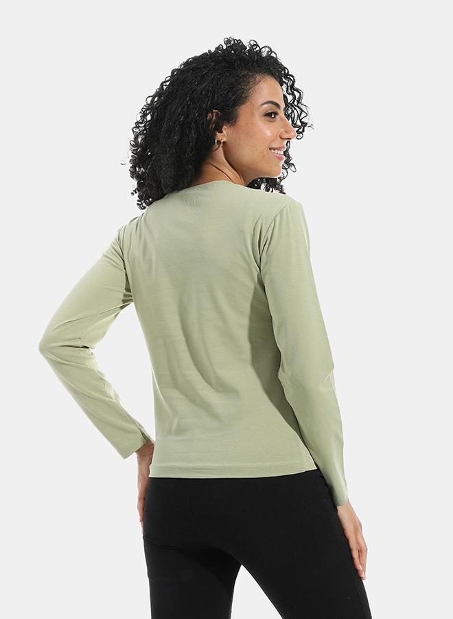 Xtcy Bodysuit single lycra sleeve neck women Lightolive 2xl b28-Lightolive-2xl - Image 3