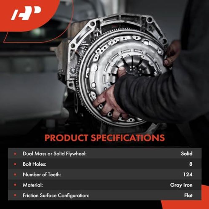 A-Premium Clutch Flywheel Compatible With Subaru Impreza 2004-2011 2013-2014, Wrx Sti 2015-2021, 2.5L, 8 Bolt Holes, 124 Teeth, Manual Transmission, Replace# 12310Aa410 - Image 3