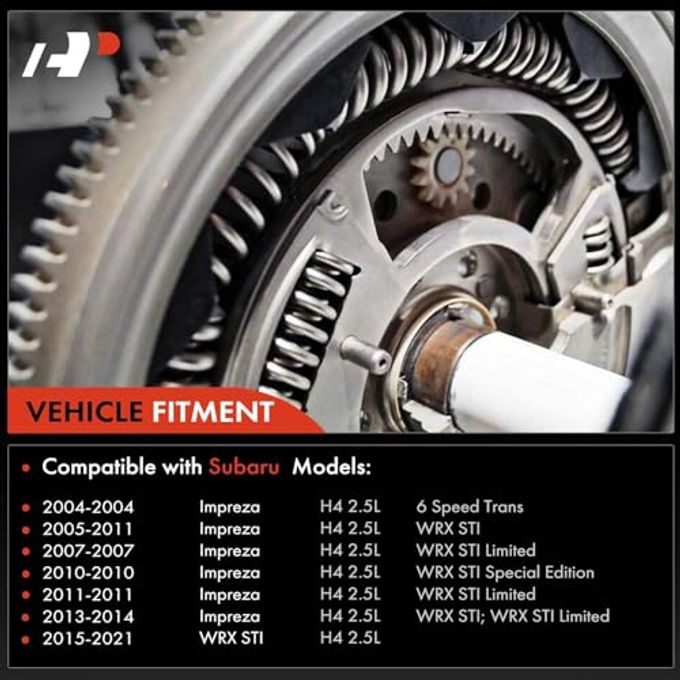 A-Premium Clutch Flywheel Compatible With Subaru Impreza 2004-2011 2013-2014, Wrx Sti 2015-2021, 2.5L, 8 Bolt Holes, 124 Teeth, Manual Transmission, Replace# 12310Aa410 - Image 2