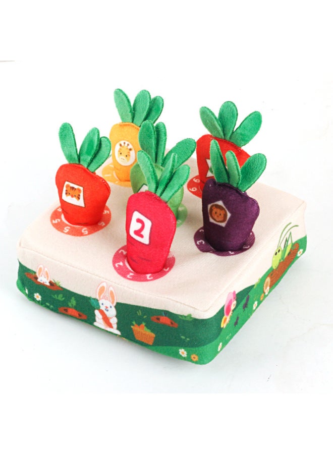 Solid Wood Cute Baby Comb Infant Bath Brush Massage Jujube Wood Wool Brush Children's Comb Hair Washing Tool-Color:Cognitive Radish 6 Pits 49g  - Image 1