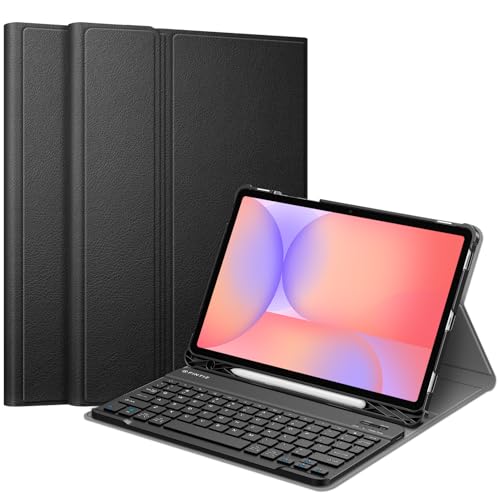 FINTIE Keyboard Case for Samsung Galaxy Tab S10 Lite/ S10 FE/ S9 FE 5G 10.9 Inch/Tab S9 11 Inch with S Pen Holder, Slim Stand Cover Detachable Wireless Bluetooth Keyboard, Black - Image 1