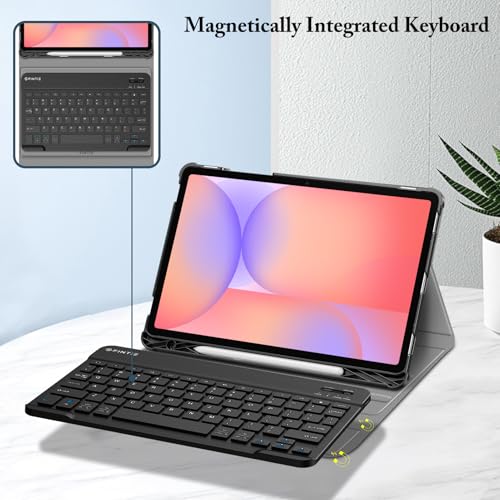 FINTIE Keyboard Case for Samsung Galaxy Tab S10 Lite/ S10 FE/ S9 FE 5G 10.9 Inch/Tab S9 11 Inch with S Pen Holder, Slim Stand Cover Detachable Wireless Bluetooth Keyboard, Black - Image 4