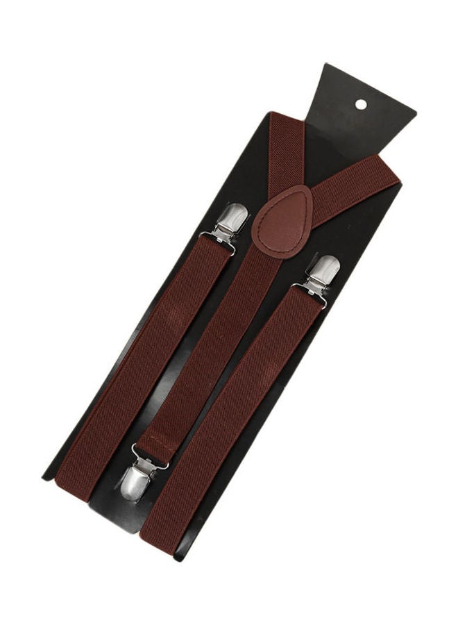 Y-Shaped Clip-On Adjustable Suspender Belt Brown - Image 4