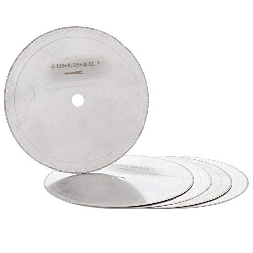 JINGLING 6" inch Super-Thin Rim 0.33mm Diamond Lapidary Saw Blade Arbor Hole 1/2" Pack of 5Pcs - Image 1