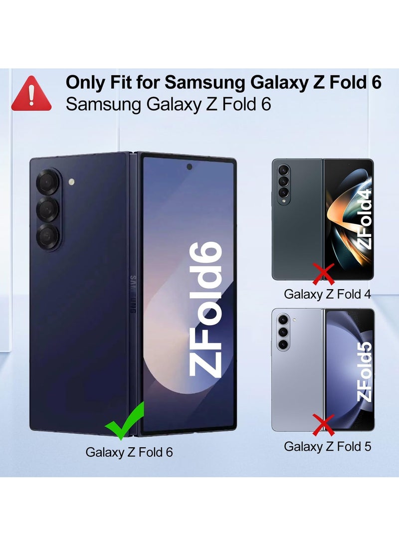 FOCUS Case Cover for Samsung Galaxy Z Fold 6 with Wrist Strap, Hard PC Protective Case Ultra Slim Anti-Scratch for Samsung Z Fold 6 5G 2024 - Image 2