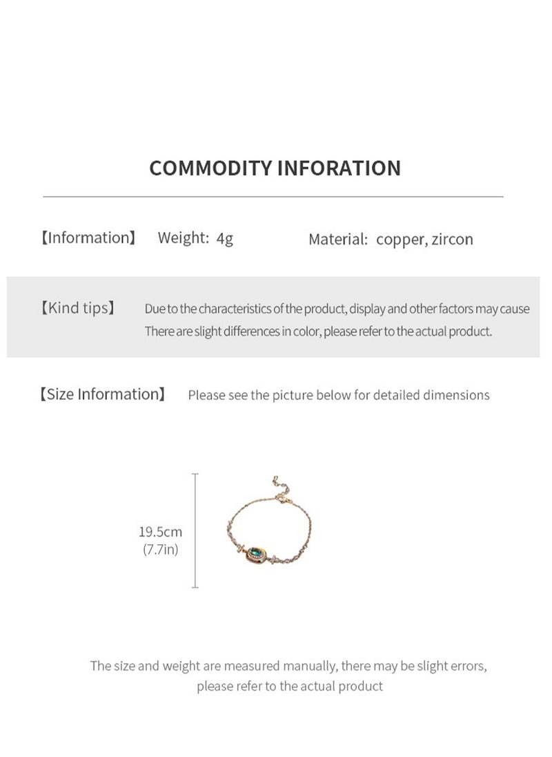 LOOPITYS Ladies' and girls' blue zircon bracelets are fashionable, simple, versatile, luxurious and exquisite, suitable for women's casual bracelets,  - Image 3