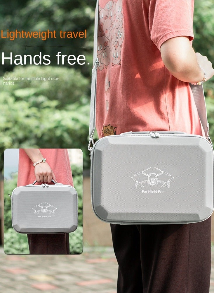 For DJI Mini 4 Pro Drone Storage Bag, Large Capacity Crossbody Backpack, Waterproof PU Leather, Shockproof  Scratch-Resistant, Eco-Friendly, 1:1 Precision Mold, Travel-Friendly Full Set Accessories