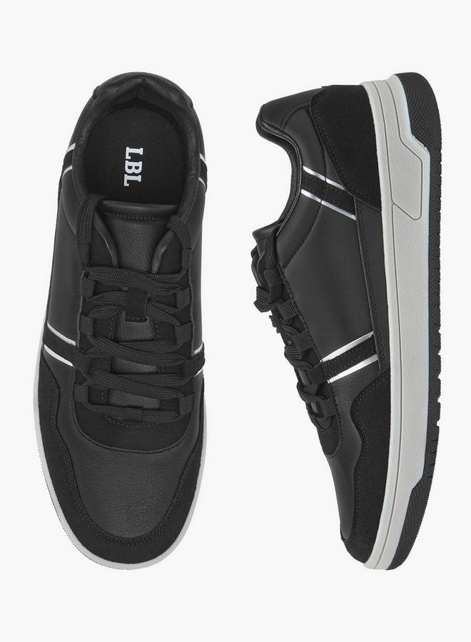 LBL by Shoexpress Men's Panelled Sneakers with Lace-Up Closure - Image 2