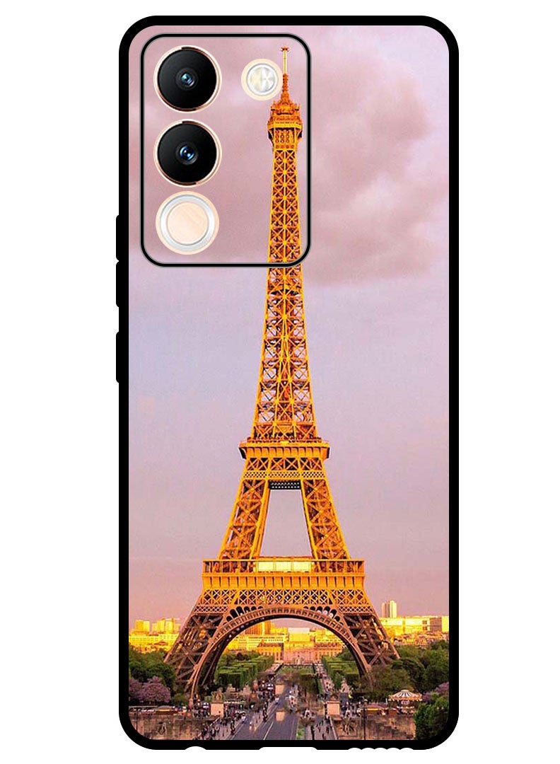 Theodor Protective Case Anti Scratch Shock Proof Bumper Cover For Vivo Y200 Eiffel Tower - Image 1
