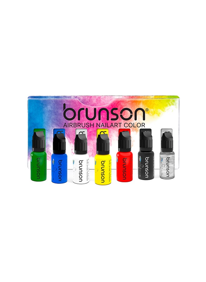 brunson Airbrush Paint Set Airbrush Paint 6 Airbrush Nail Art Color Ready To Spray Airbrush Kit Water Based Acrylic Air Brush Paint For Metal Plastic Models Artists Wood Include Airbrush Cleanser 