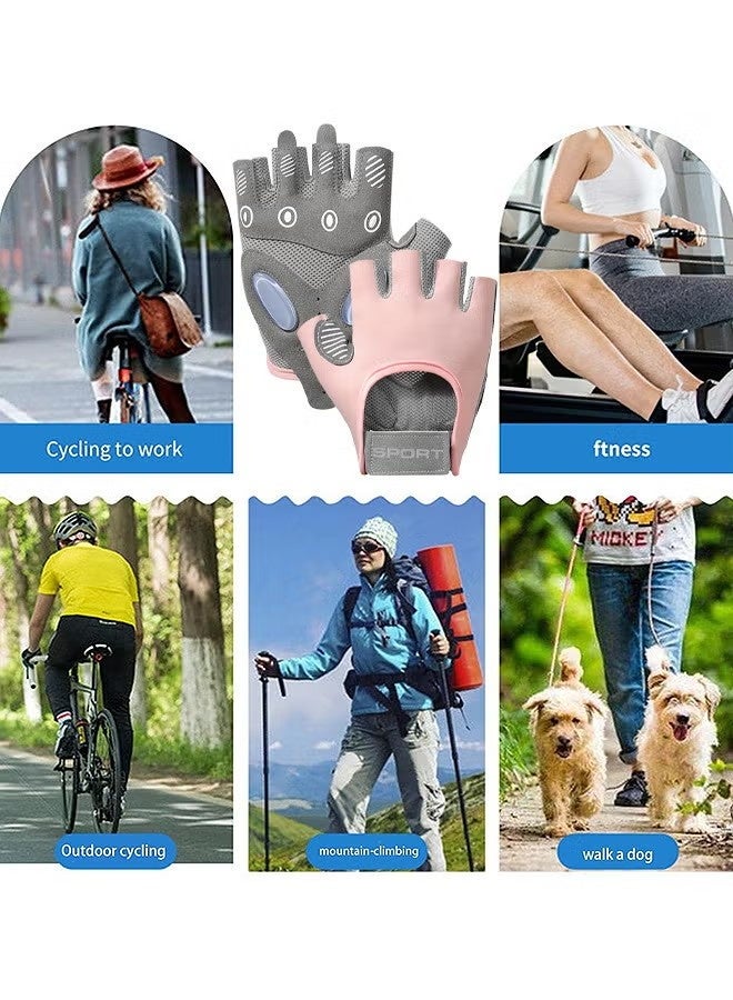 SPORT Gym Weight Lifting Workout Gloves For Women Padded Extra Grip Palm Protection Breathable For Exercise Weightlifting Training Fitness Cycling Hanging Pull Ups (M Size) - Image 4