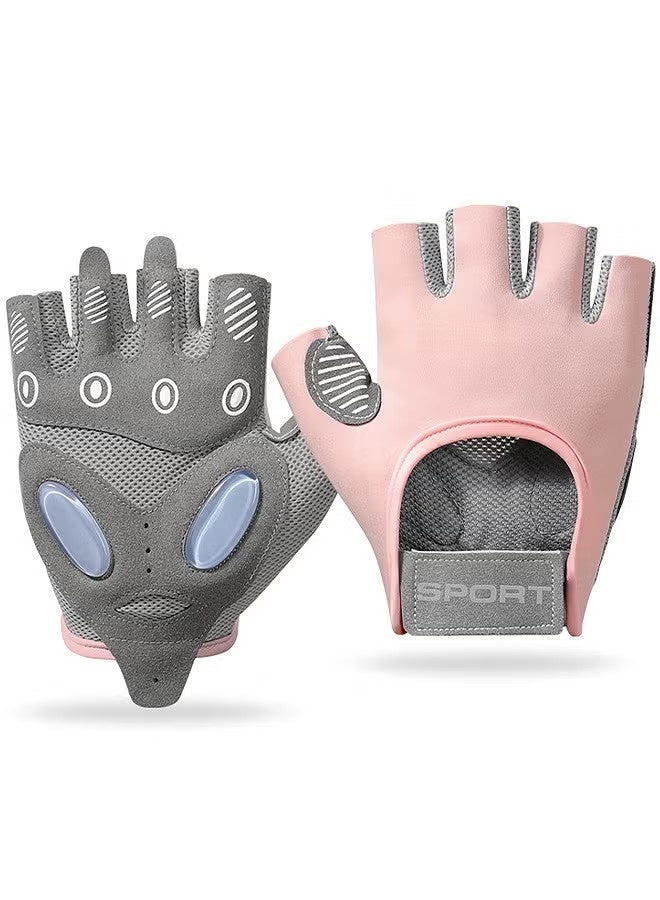 SPORT Gym Weight Lifting Workout Gloves For Women Padded Extra Grip Palm Protection Breathable For Exercise Weightlifting Training Fitness Cycling Hanging Pull Ups (M Size) - Image 1