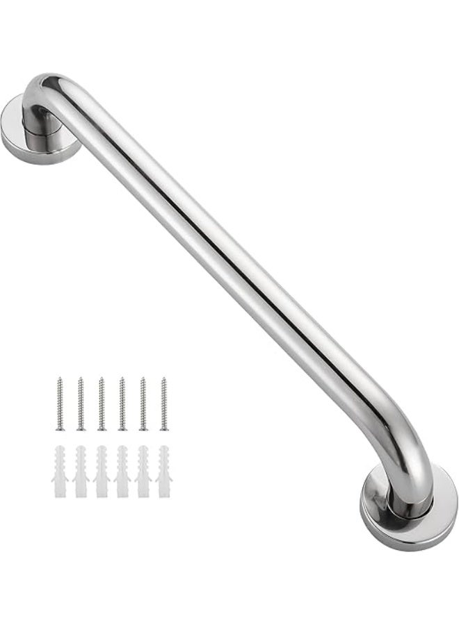 Shower Grab Bar 16-Inches Bathtub Grab Bar, Stainless Steel Safety Grab Bar, Home Care Bathroom Safety Grab Bar Hand Support Rail Balance Handrail, Mirror Polished - Image 1