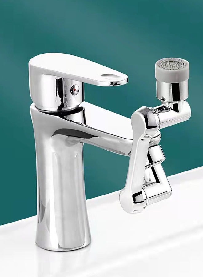 Universal 1080° Rotating Faucet with 3D Mechanical Arm | Foldable, Water-Saving, Height-Adjustable for Kitchen & Bathroom | No-Tool Installation  - Image 1