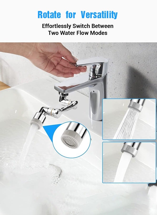 Universal 1080° Rotating Faucet with 3D Mechanical Arm | Foldable, Water-Saving, Height-Adjustable for Kitchen & Bathroom | No-Tool Installation  - Image 3